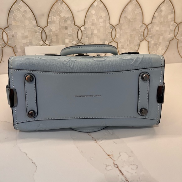 Light Blue Coach Swagger and Wallet with Tea Rose Tooling. - Picture 11 of 11